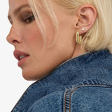 Melinda Maria | Lil' Frankie Chain Huggies - Gold