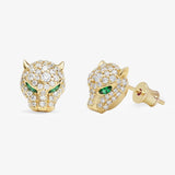 Melinda Maria | Jaguar Pave Studs - Gold
