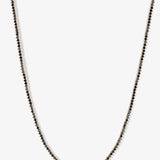 Melinda Maria | Not Your Basic Tennis Necklace 2mm - Gold/Black Stone