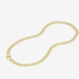Melinda Maria | Pave Julian Cuban Chain Necklace 6.8mm 22" - Gold