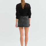 Daze | Malibu Mid Waist Mini Skirt - Spade