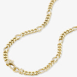 Melinda Maria | Knot Figaro Chain Necklace - Gold