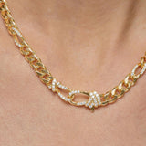 Melinda Maria | Knot Figaro Chain Necklace - Gold