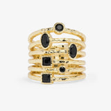 Melinda Maria | Monroe Ring - Gold/Black