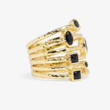 Melinda Maria | Monroe Ring - Gold/Black