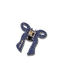 Solar Eclipse | Hand-painted Navy Polka Dot Coquette Bow Claw Hair Clip