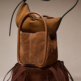 Free People | Barlow Suede Bucket Bag - Cognac
