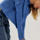 Free People | Opal Rollneck Knit Sweater - Peri Blue