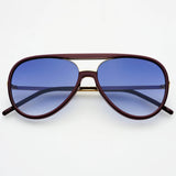 Freyrs | Shay Mirrored Aviator Sunglasses - Burgundy