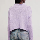 Free People | Opal Rollneck Knit Sweater - Purple Satin