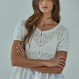 By Together | Sophia Peplum Top - Ivory