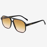 Freyrs | Billie Unisex Aviator Sunglasses - Black/Brown
