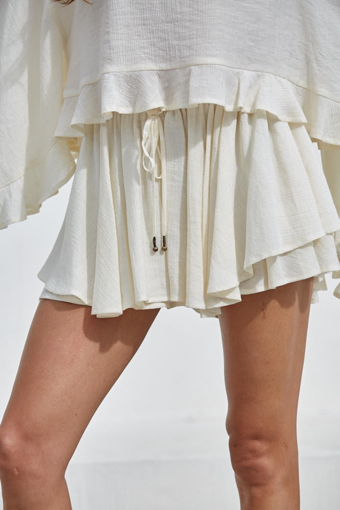 By Together | Hardey Layered Skort - Cream