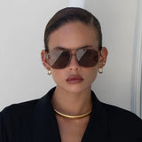 Freyrs | Billie Unisex Aviator Sunglasses - Brown