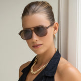 Freyrs | Billie Unisex Aviator Sunglasses - Brown