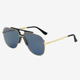 Freyrs | Logan Acetate Unisex Aviator Sunglasses - Black/Gray