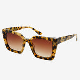Freyrs | Coco Acetate Women's Square Sunglasses - Milky Tortoise