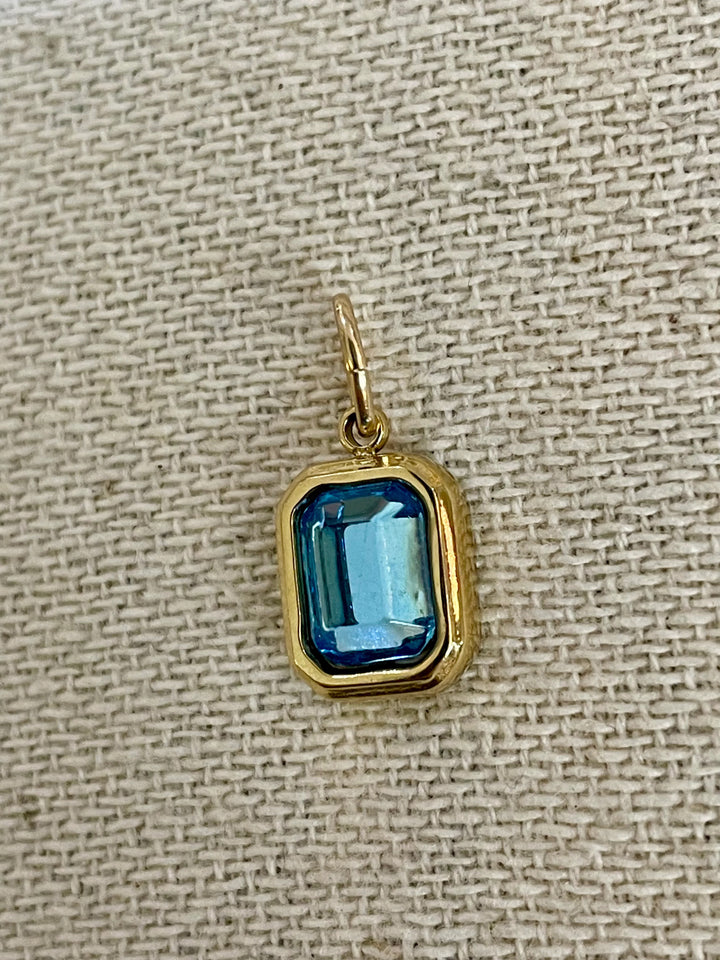 Farrah B Jewelry | Rectangle Gemstone Charms - Various Colors