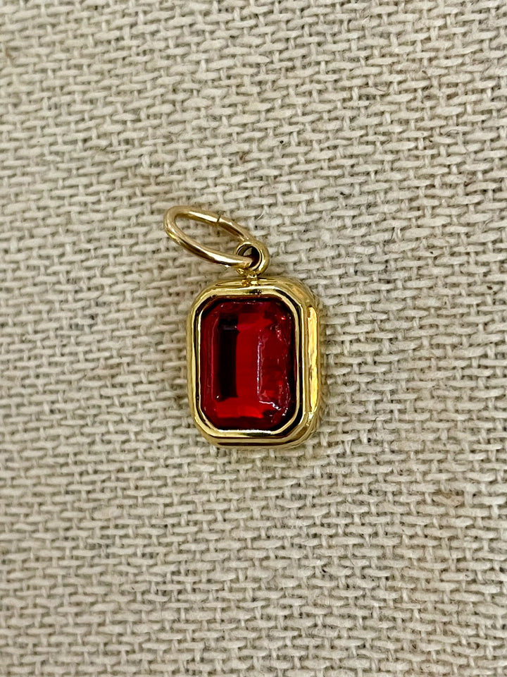 Farrah B Jewelry | Rectangle Gemstone Charms - Various Colors