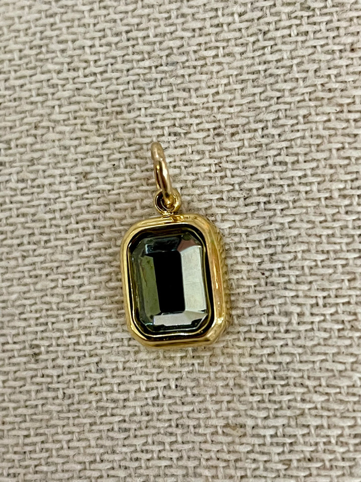 Farrah B Jewelry | Rectangle Gemstone Charms - Various Colors