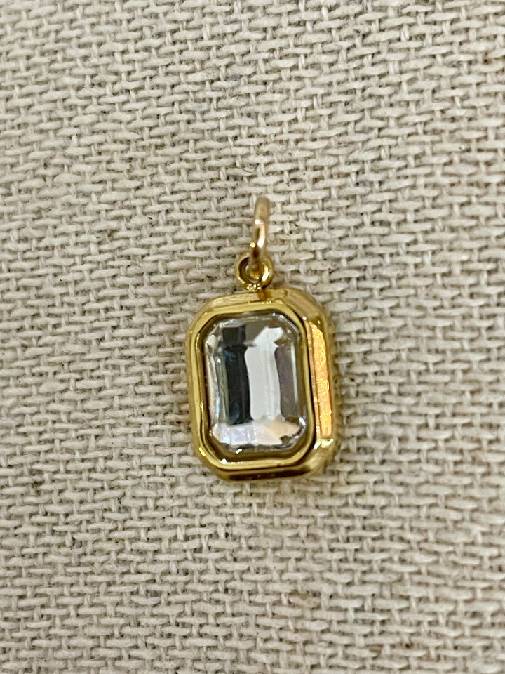 Farrah B Jewelry | Rectangle Gemstone Charms - Various Colors