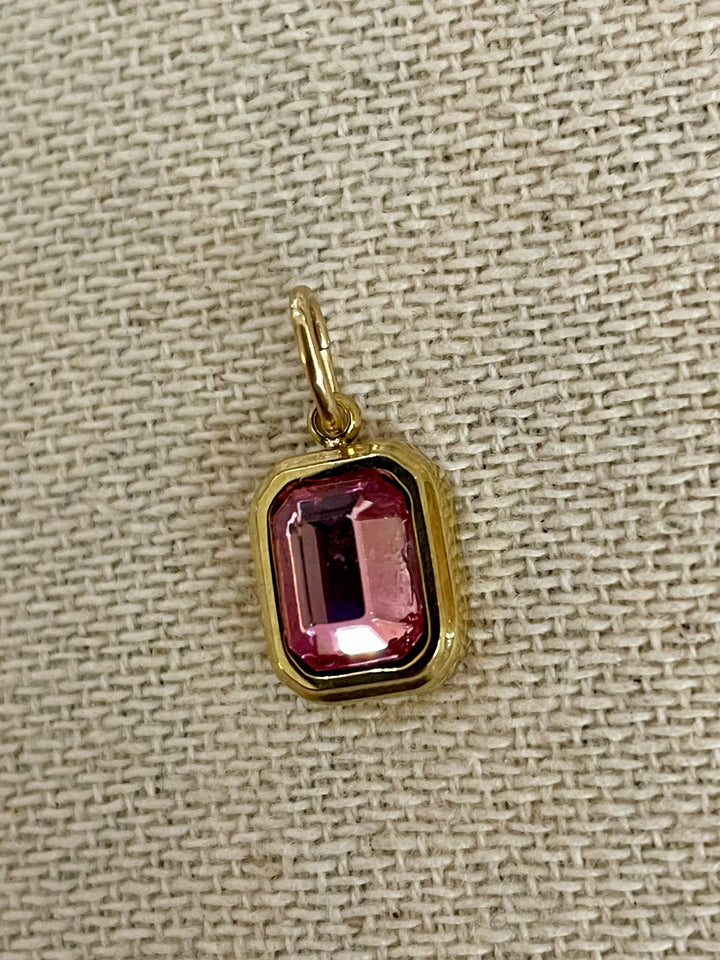 Farrah B Jewelry | Rectangle Gemstone Charms - Various Colors