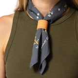 Jenni Earle | Leather Bandana Slide - Arched Scarf Ring