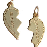 Farrah B Jewelry | Heart Best Friends Set Charms - Gold