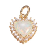 Farrah B Jewelry | Opal Heart Charm