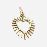Farrah B Jewelry | Heart Ablaze Charm - Gold