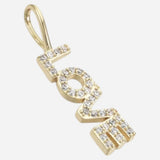 Farrah B Jewelry | Love Pave Charm - Gold