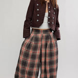 We The Free | Moonflower Plaid Balloon Pant - Black Combo