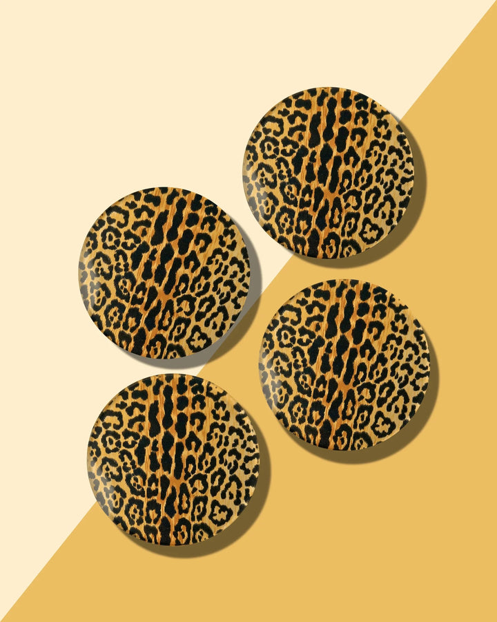 Leopard Print Coaster - Boxed Set Of Four