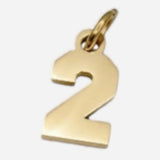 Farrah B Jewelry | Varsity Number Charms - Gold