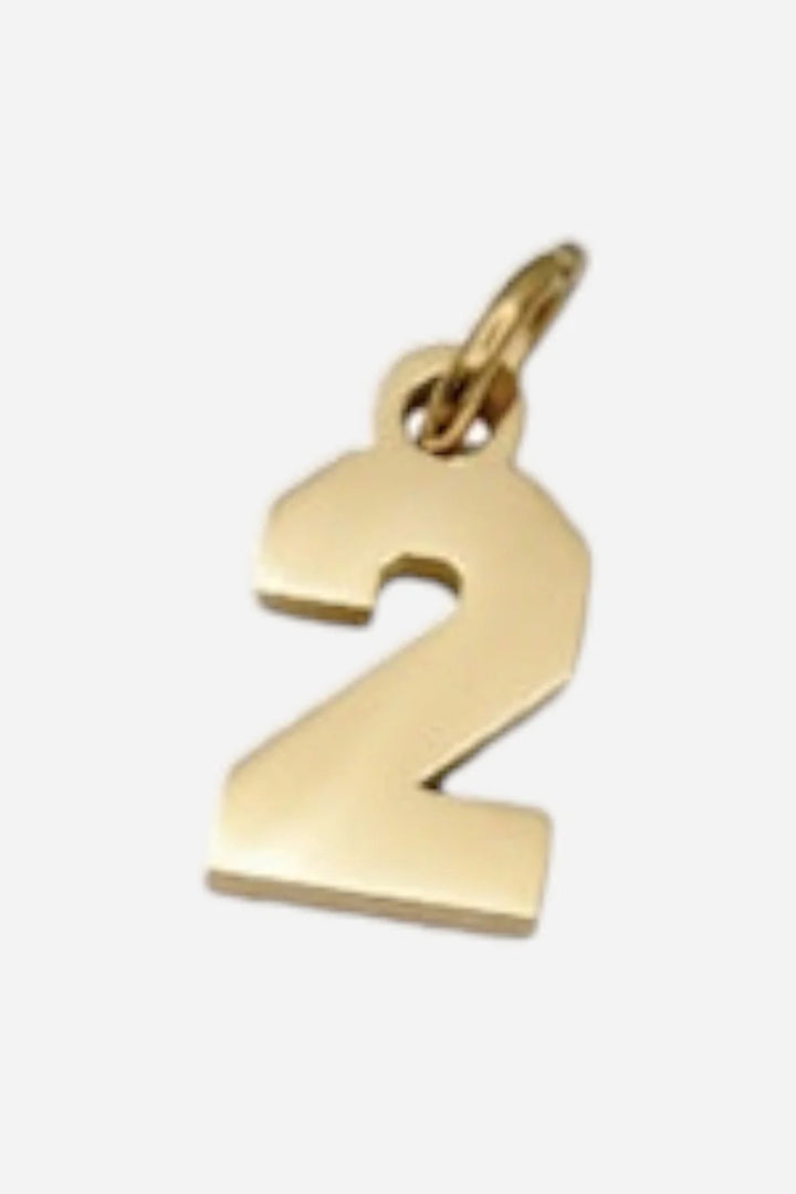 Farrah B Jewelry | Varsity Number Charms - Gold