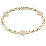 enewton | Signature Cross 3mm Gold Bracelet - Off White