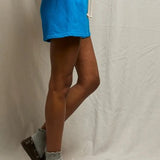 Perfect White Tee | The Layla French Terry Sweat Shorts - Cobalt