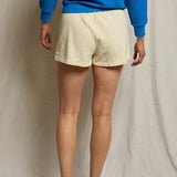 Perfect White Tee | The Layla French Terry Sweat Shorts - Custard
