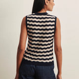 Sanctuary | Everyday Chevron Knit Shell - Inkstorm/Dark Opal Stripe
