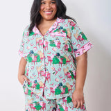 Printfresh | Mahjong Menagerie Short PJ Set - Pale Jade