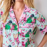 Printfresh | Mahjong Menagerie Short PJ Set - Pale Jade