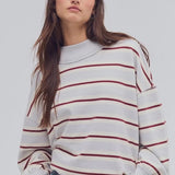 Free People | Palm Springs Striped Pullover - Washed Blue Combo