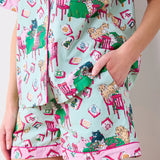 Printfresh | Mahjong Menagerie Short PJ Set - Pale Jade