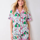 Printfresh | Mahjong Menagerie Short PJ Set - Pale Jade