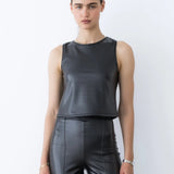 Ripley Rader - Vegan Leather Tank Top - Black