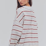 Free People | Palm Springs Striped Pullover - Washed Blue Combo