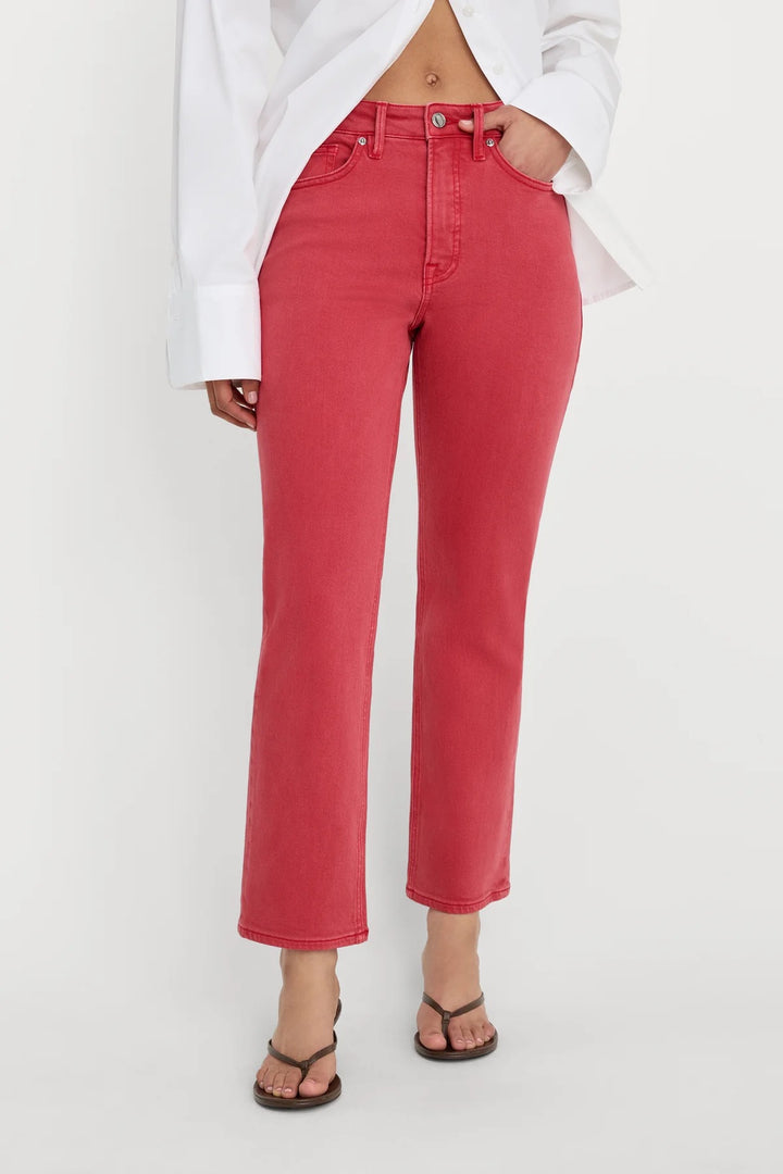 Good American | Good Icon Ankle Jeans - Cherry Red