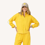 Kerri Rosenthal | Zip Up Mock Neck Sweatshirt - Golden Yellow