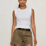 Sanctuary | Ribbed Ruched Tank - White