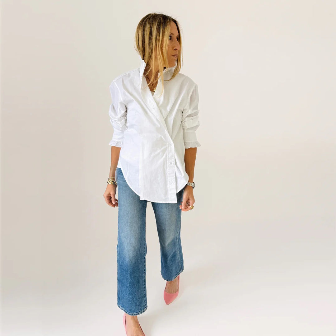 Kerri Rosenthal | Mia Ruffle Shirt - White